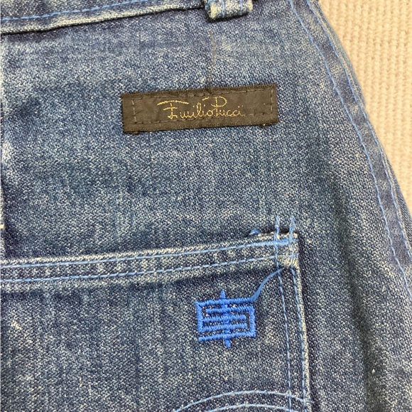 Emilio Pucci Denim Midi Skirt - Vintage - Picture 2 of 6